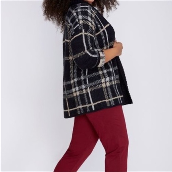 🆕NEW! Lane Bryant Plaid Open Cardigan Overpiece - Picture 5 of 12
